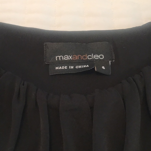 Max and Cleo Black Print Dress Size 4 - Picture 2 of 12